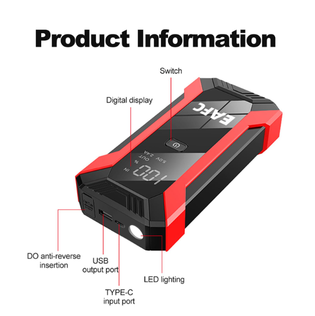 Cargador De Batería Turbo Volt® (+ Compresor + Power Bank + Linterna)